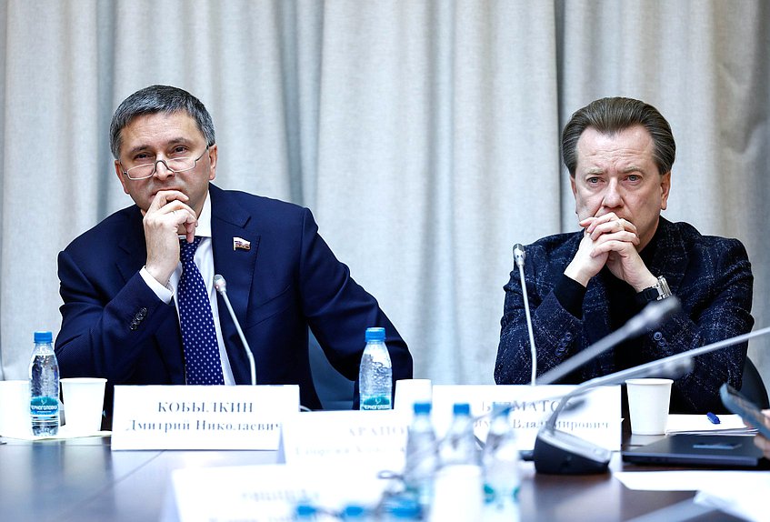 Председатель Комитета по экологии, природным ресурсам и охране окружающей среды Дмитрий Кобылкин и Первый заместитель Председателя Комитета Владимир Бурматов