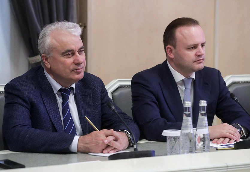 Chairman of the Committee on Energy Pavel Zavalny and Deputy Chairman of the State Duma Vladislav Davankov