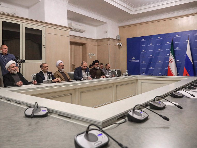 Meeting of First Deputy Chairman of the State Duma Alexander Zhukov and Deputy Chairman of the Assembly of Experts of the Islamic Republic of Iran Alireza Arafi