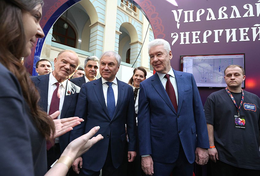 Председатель Государственной Думы Вячеслав Володин и мэр Москвы Сергей Собянин