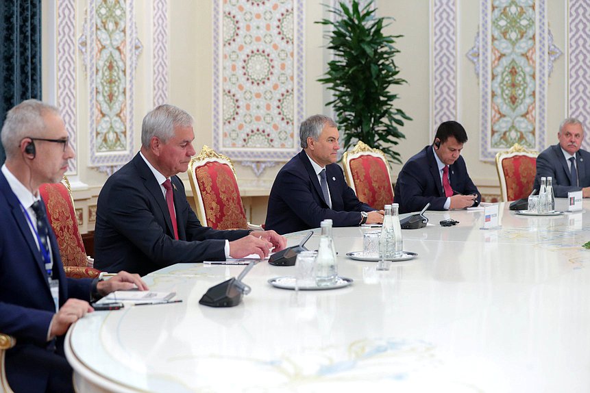 Meeting of heads of the parliamentary delegations with President of the Republic of Tajikistan Emomali Rahmon