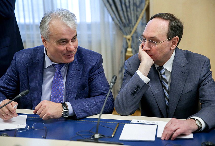 Chairman of the Committee on Energy Pavel Zavalnyi and Chairman of the Committee on Education and Science Viacheslav Nikonov