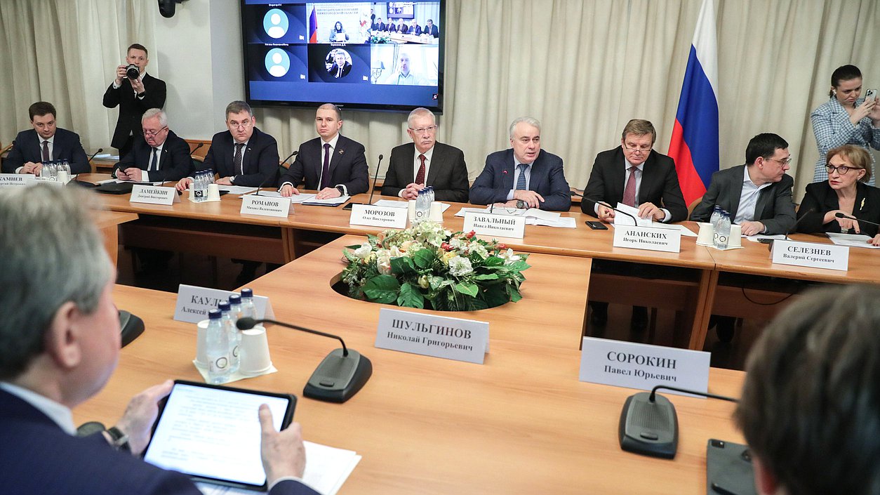 Совместное заседание Комитетов по энергетике и по контролю с участием Министра энергетики РФ Николая Шульгинова