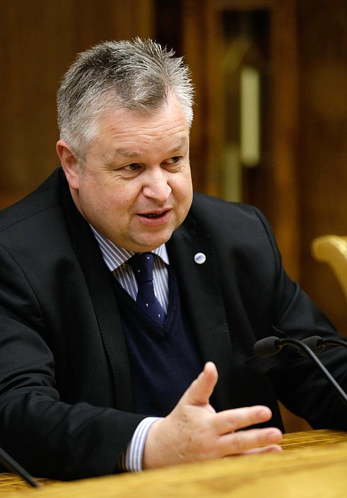 Встреча Председателя Государственной Думы Сергея Нарышкина с Директором Бюро по демократическим институтам и правам человека Организации по безопасности и сотрудничеству в Европе Михаэлем Линком. 