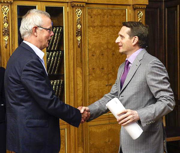 26 мая С.Нарышкин встретился с председателем политической Группы объединенных европейских левых ПАСЕ Т.Коксом