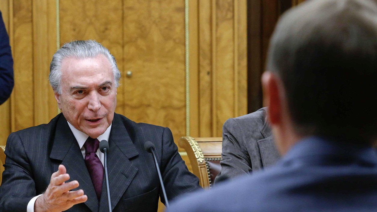 Встреча Председателя Государственной Думы Федерального Собрания Российской Федерации С.Е.Нарышкина с Вице-президентом Федеративной Республики Бразилии М.Тимером.