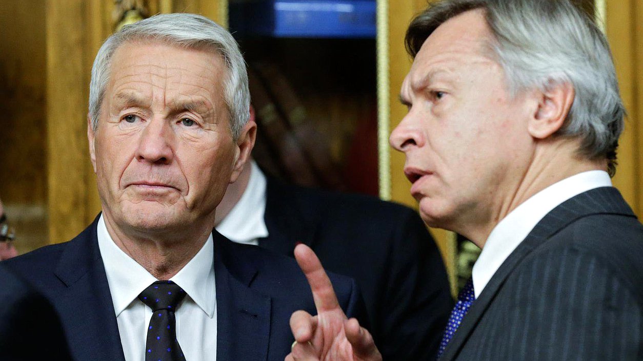 Встреча Председателя Государственной Думы Федерального Собрания Российской Федерации Сергея Нарышкина с Генеральным секретарём Совета Европы Тубьёрном Ягландом.