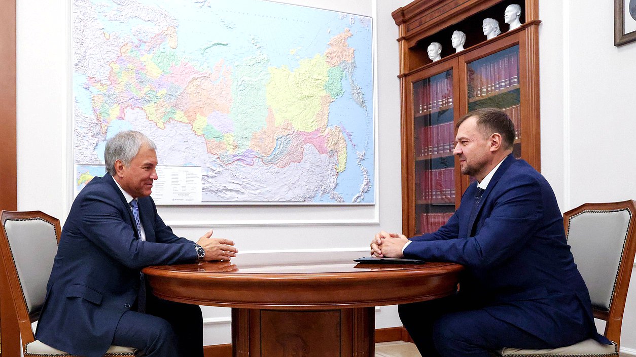 Председатель Государственной Думы Вячеслав Володин и губернатор Запорожской области Евгений Балицкий