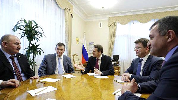Председатель Госдумы Сергей Нарышкин встретился с лидерами ведущих политических партий Южной Осетии
