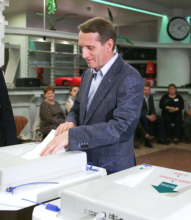   Сергей Нарышкин на выборах в Московскую городскую Думу.