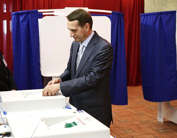 Председатель Государственной Думы Сергей Нарышкин проголосовал на выборах мэра Москвы