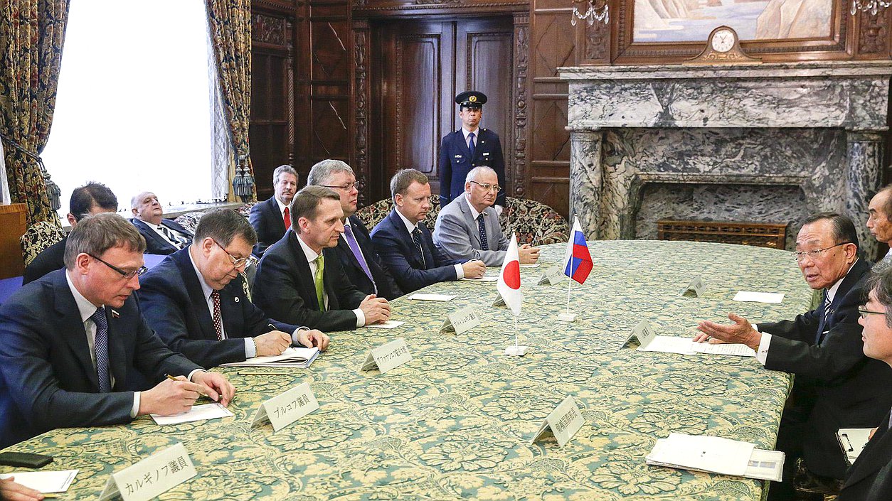  Рабочий визит Председателя Государственной Думы в Японию. Встреча с Председателем Палаты советников Парламента Японии Масааки Ямадзаки.