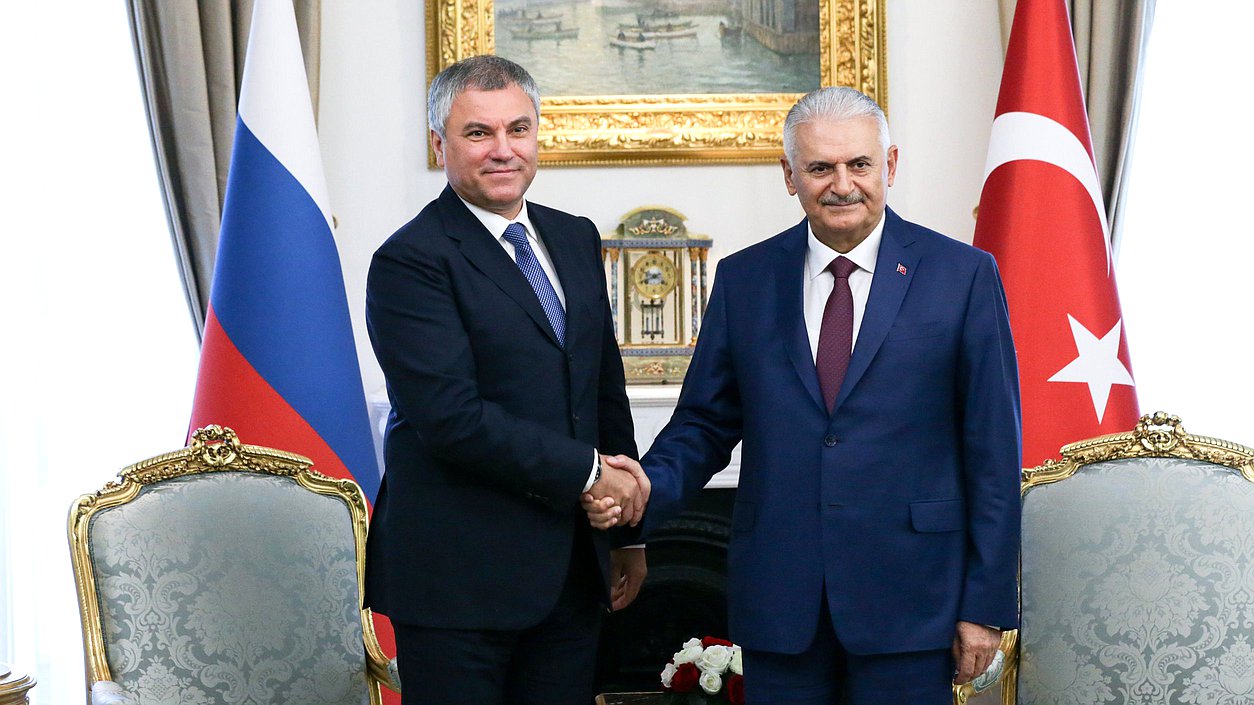 Chairman of the State Duma Viacheslav Volodin and Chairman the Grand National Assembly of Turkey Binali Yıldırım