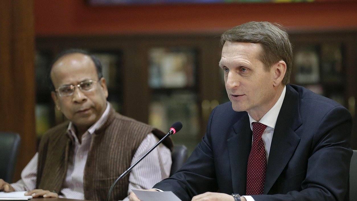 Официальный визит Председателя Государственной Думы Федерального Собрания Российской Федерации С.Е. Нарышкина в Республику Индию. Круглый стол по историко-культурным аспектам отношений между Россией и Индией. 