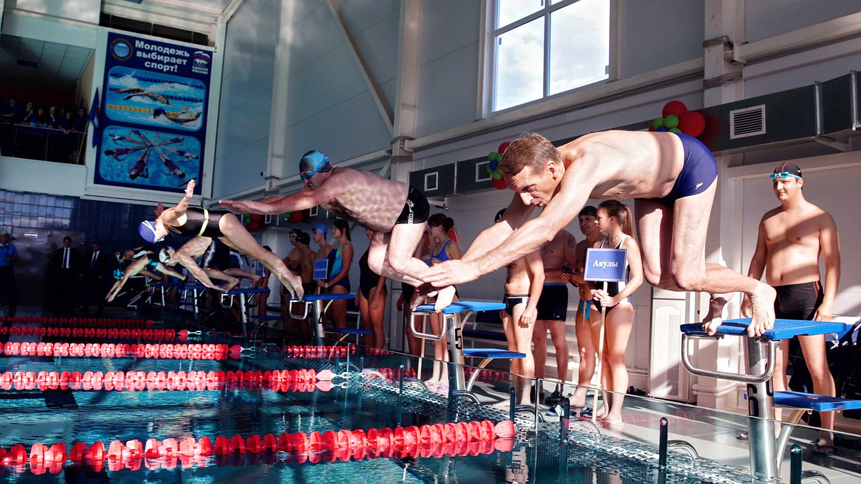 Рабочая поездка в Северо-Кавказский федеральный округ. Открытие бассейна.
