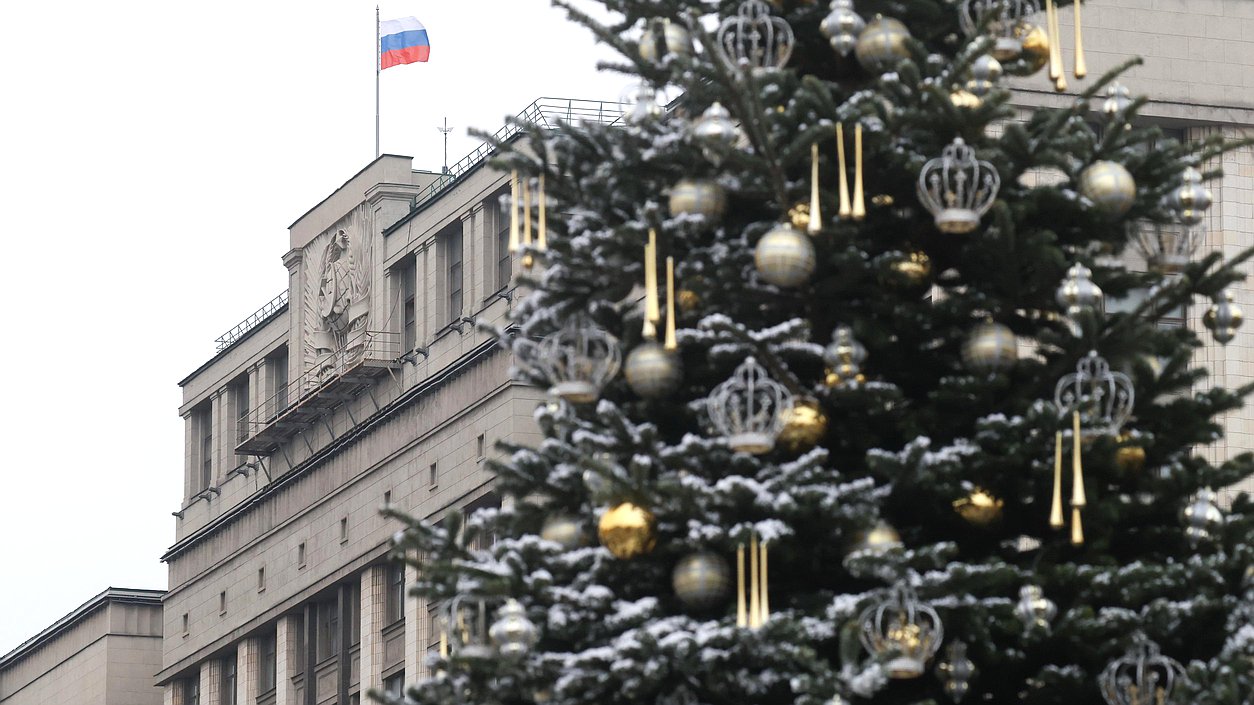 здание Дума новогодняя