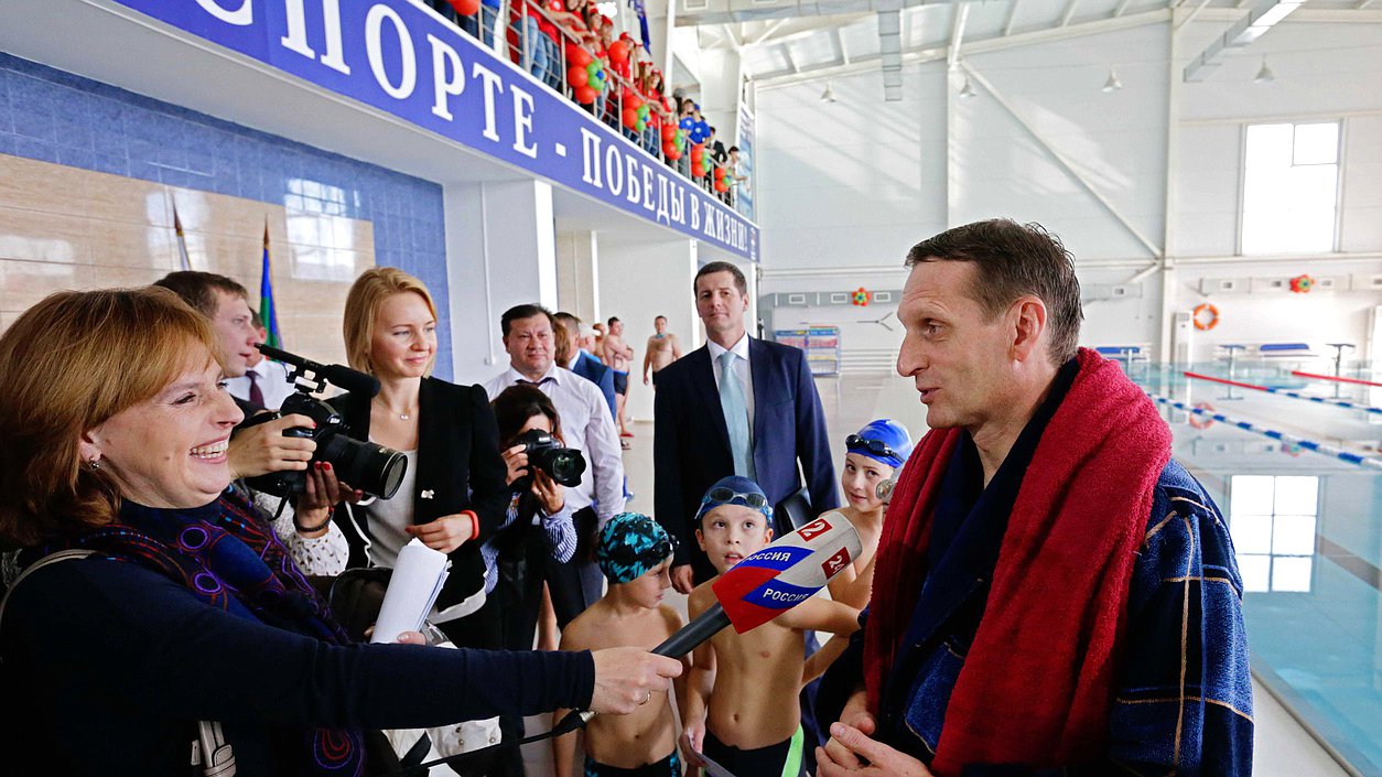 Рабочая поездка в Северо-Кавказский федеральный округ. Открытие бассейна.