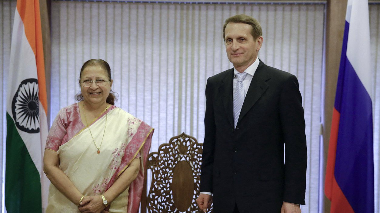 Официальный визит Председателя Государственной Думы Федерального Собрания Российской Федерации С.Е. Нарышкина в Республику Индию. Встреча со спикером Народной палаты Парламента Индии г-жой Сумитрой Махаджан и третье заседание Российско-Индийской межпарламентской комиссии.