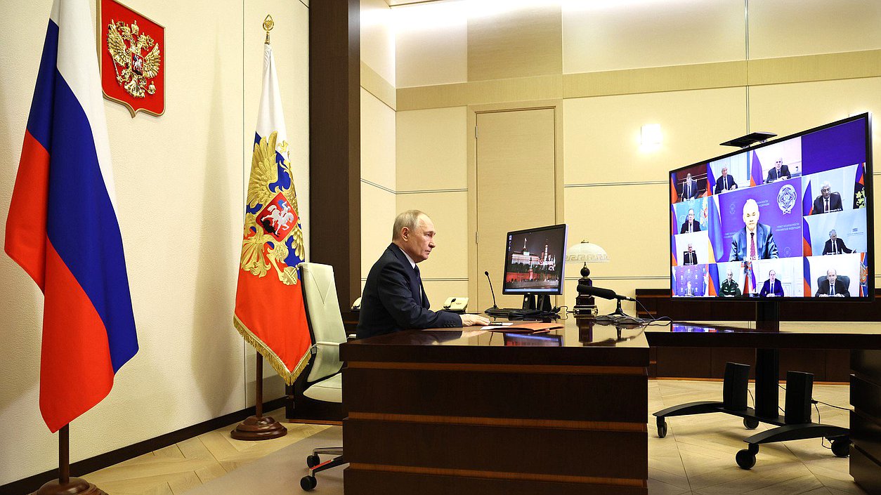 Совещание с постоянными членами Совета Безопасности. Фото: kremlin.ru