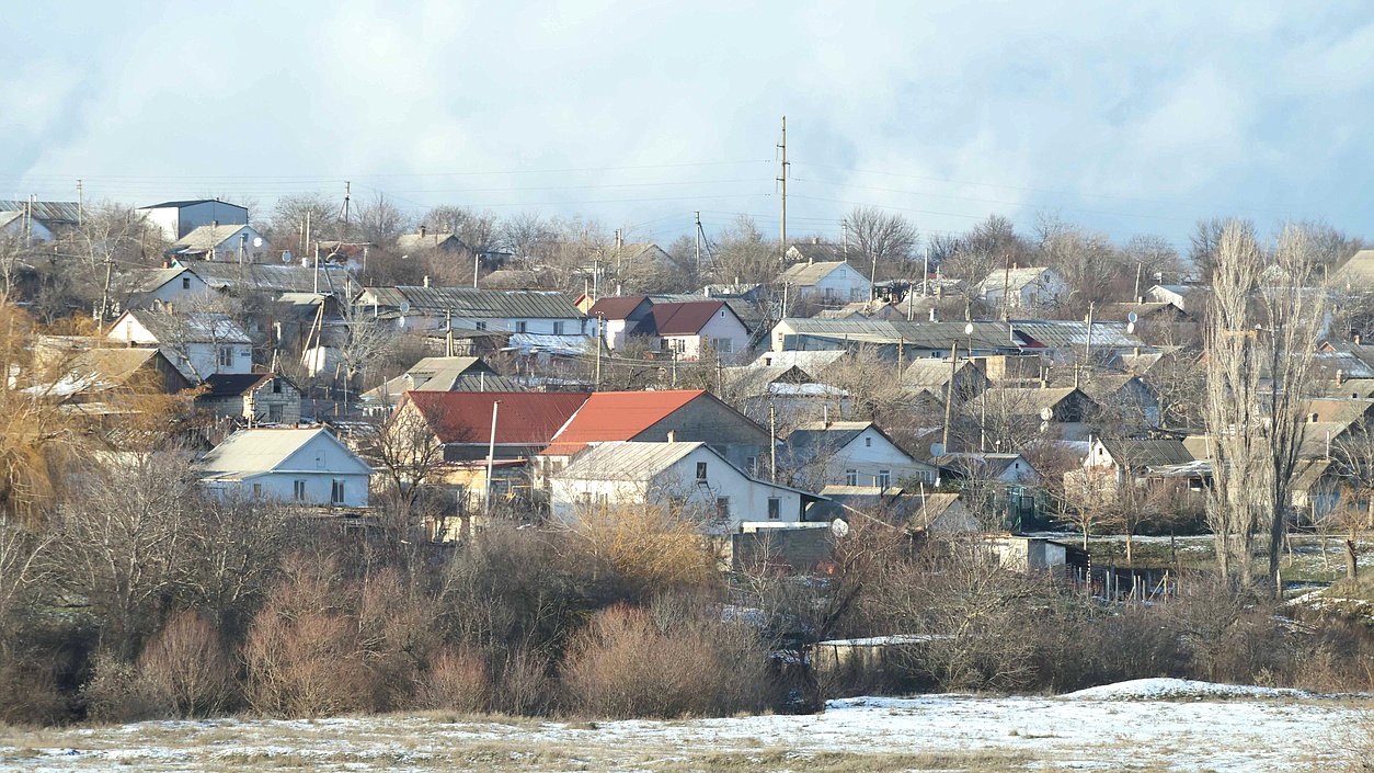 зима деревня село жилье природа