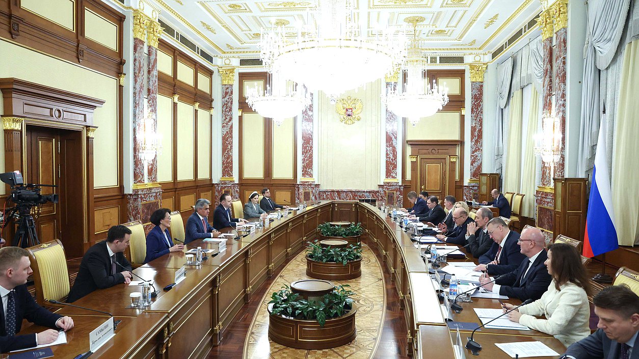 Встреча Председателя Правительства РФ Михаила Мишустина с членами фракции "Новые люди"