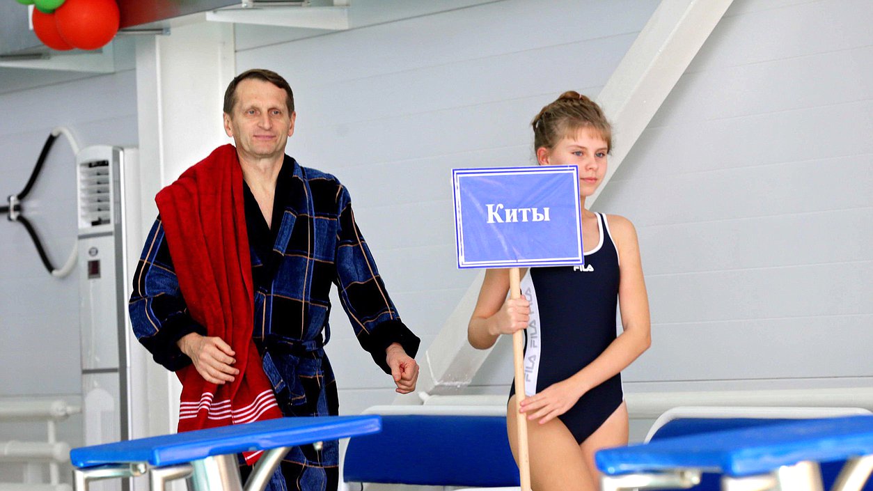 Рабочая поездка в Северо-Кавказский федеральный округ. Открытие бассейна.