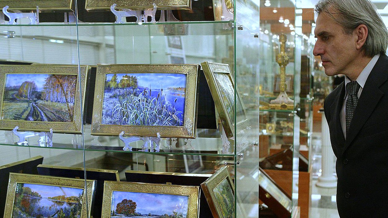 Открытие выставки "700-летие преподобного Сергия Радонежского-игумена Земли Русской".