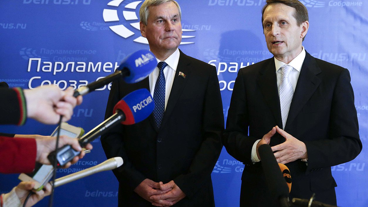 Рабочая поездка Председателя Государственной Думы Федерального Собрания Российской Федерации Сергея Нарышкина в Южный федеральный округ. Второе  Заседание 47-й Сессии Парламентского Собрания. Совместный подход к прессе.