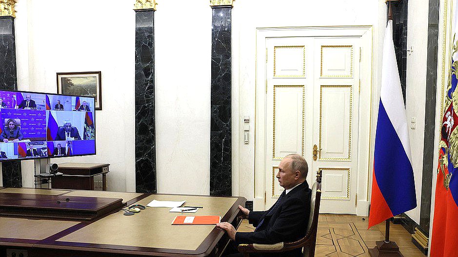 Совещание с постоянными членами Совета Безопасности. Фото: kremlin.ru