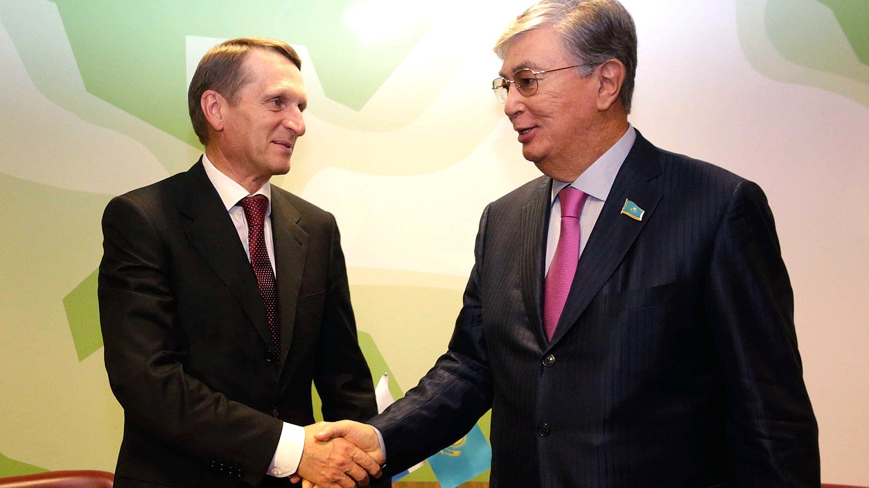   Беседа с Председателем Сената Парламента Республики Казахстан Токаевым Касым-Жомартом.