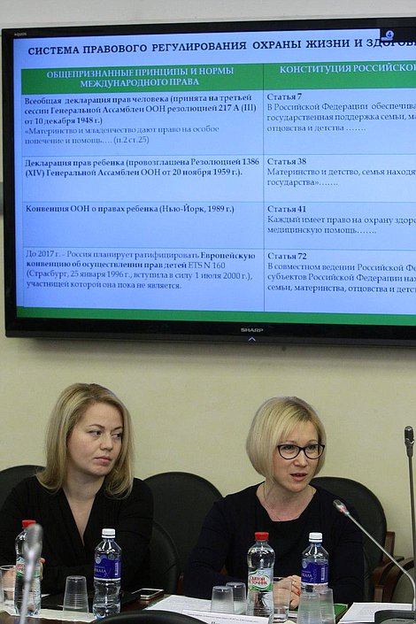 "Круглый стол" Комитета Государственной Думы по охране здоровья на тему "Медико-организационные, этические и правовые проблемы обеспечения прав несовершеннолетних пациентом при оказании медицинской помощи".