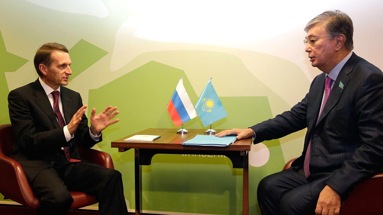   Беседа с Председателем Сената Парламента Республики Казахстан Токаевым Касым-Жомартом.