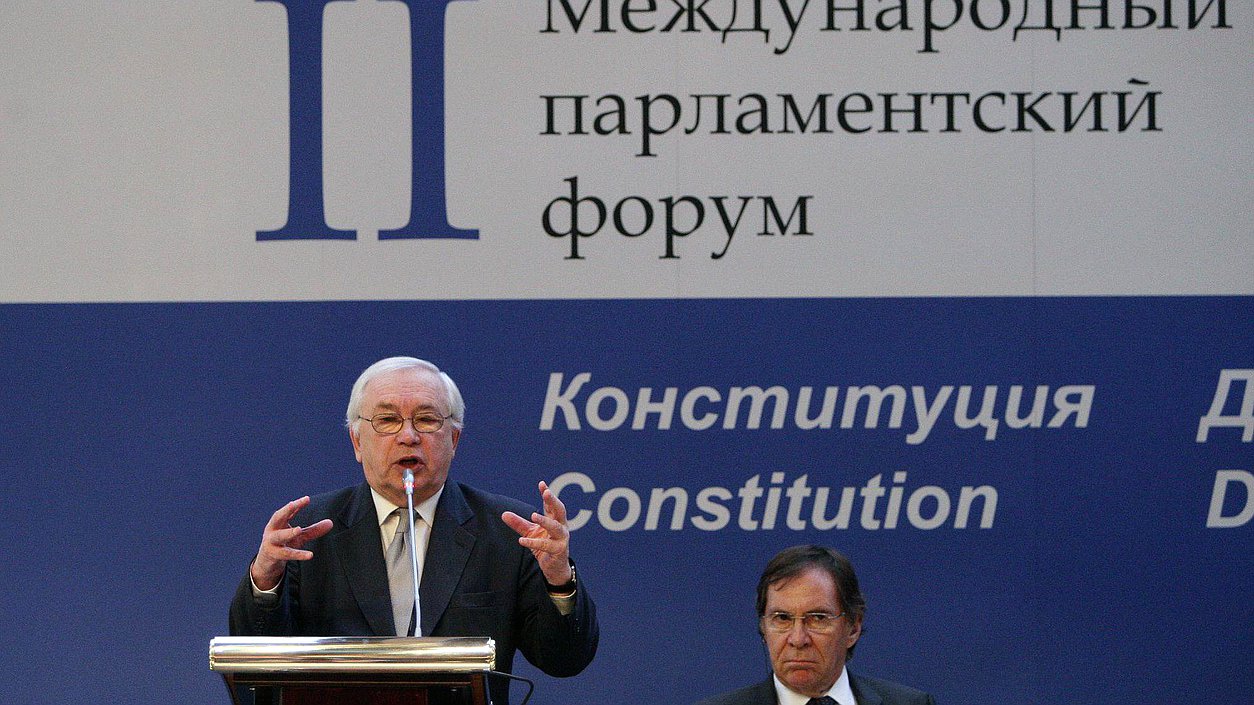 Второй международный парламентский форум. Выступление Владимира Лукина.