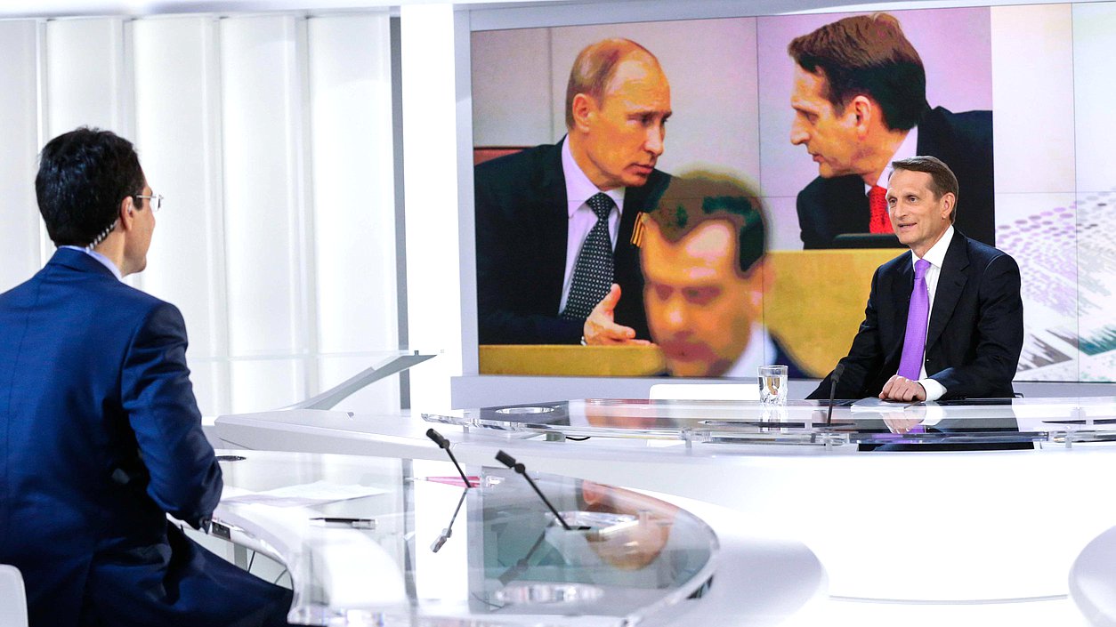   Интервью Сергея Нарышкина телекомпании "Радио и телевидение Швейцарии"