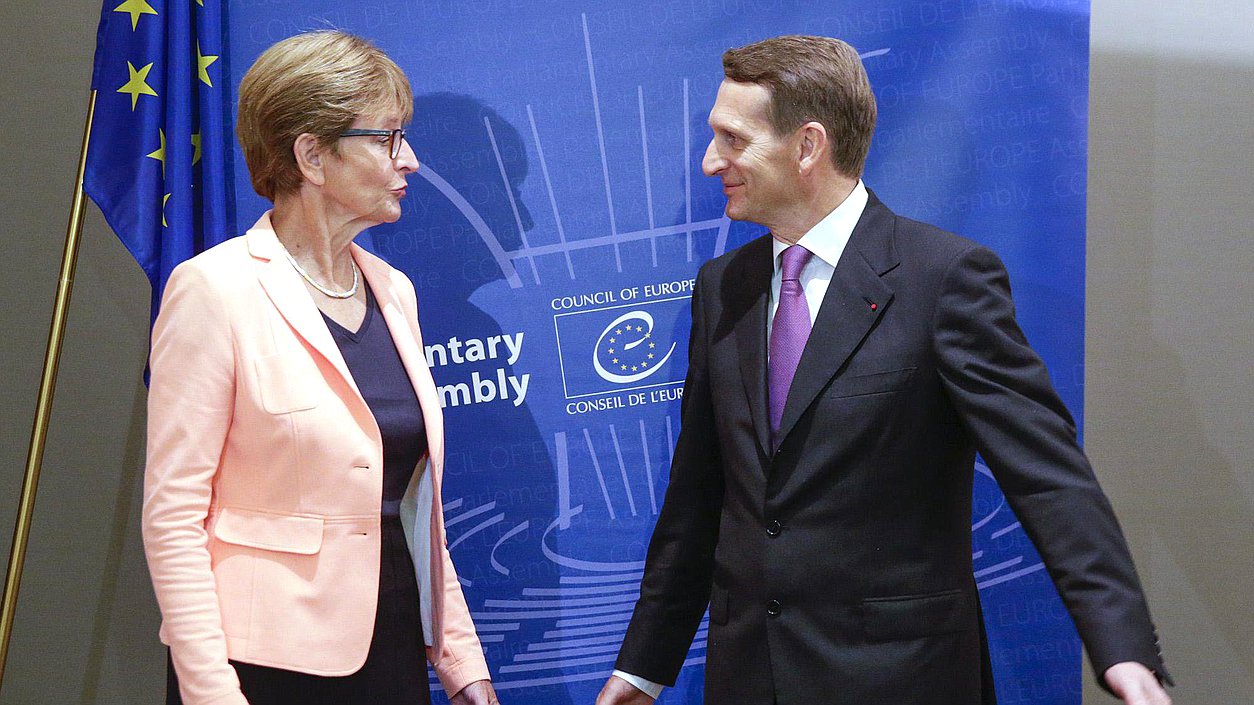   Рабочий визит Председателя Государственной Думы Сергея Нарышкина во Французскую Республику. Встреча с Председателем ПАСЕ Анн Брассёр.