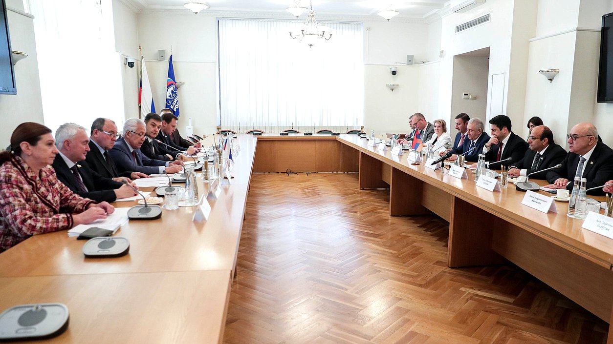Встреча руководства фракции «Единая Россия» с Председателем Национального Собрания Республики Армения Аленом Симоняном