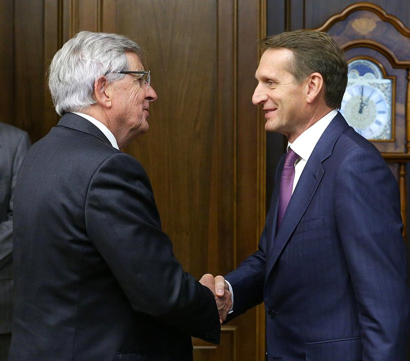   Встреча Сергея Нарышкина с Жаном-Пьером Шеверманом, специальным представителем правительства Франции.