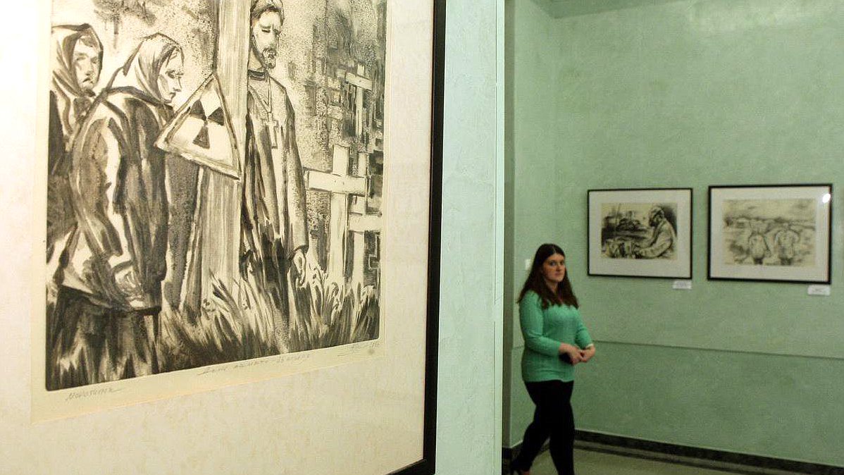 Открытие персональной выставки Алишера Пяткова "Герои атомного фронта. Место подвига-Чернобыль".