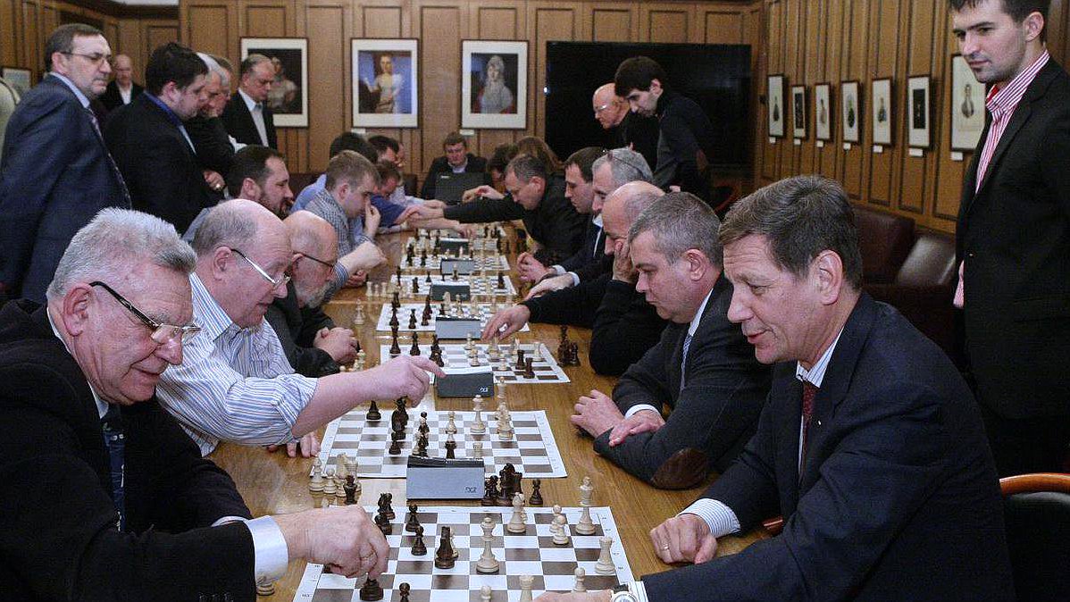 Товарищеский матч по шахматам между сборными командами Государственной Думы и ОАО "Газпромнефть-МНПЗ".