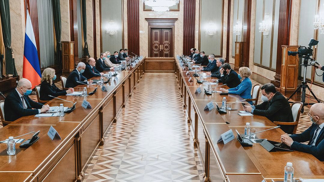 Встреча Председателя Правительства РФ Михаила Мишустина с руководством фракций Государственной Думы
