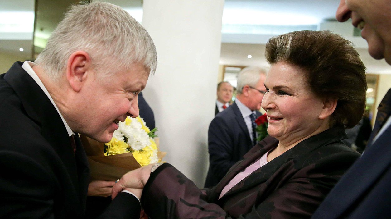 Депутат Государственной Думы, первая женщина-космонавт Валентина Терешкова во время приема в честь своего 80-летия. Автор фото: Анна Исакова/Фотослужба Государственной Думы