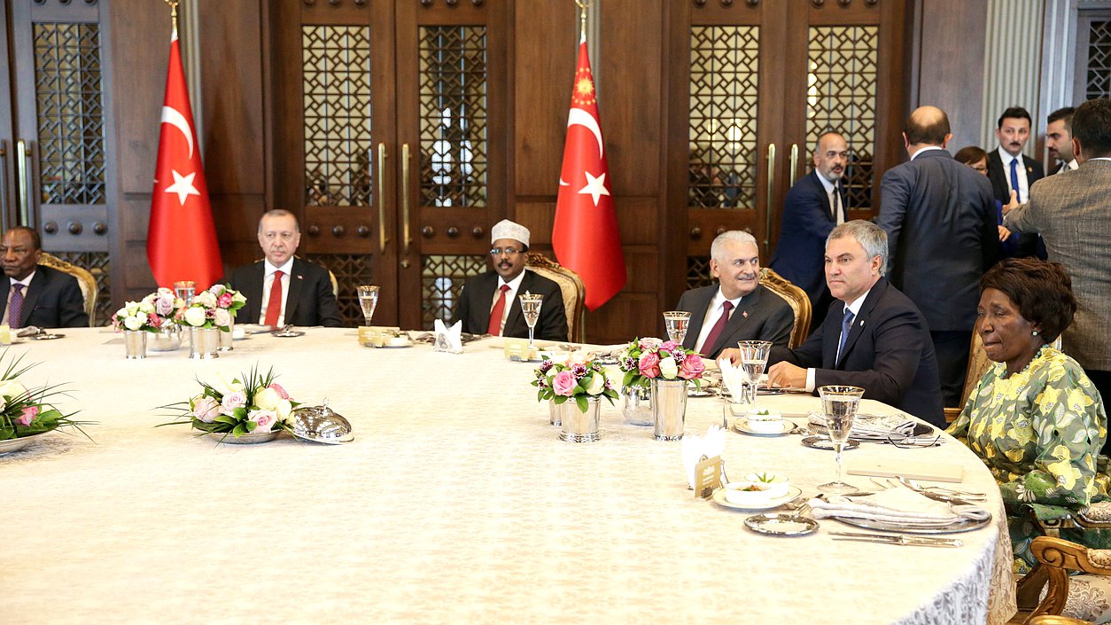 Participation of Chairman of the State Duma in a reception held on behalf of President of Turkey Recep Tayyip Erdoğan