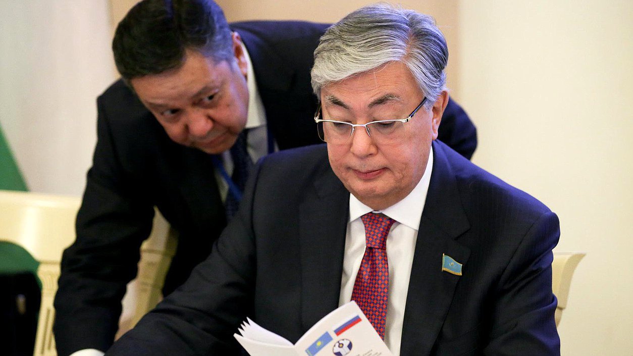 Председатель Сената Парламента Республики Казахстан Касым-Жомарт Токаев во время девятого пленарного заседания Парламентской Ассамблеи Организации Договора о коллективной безопасности.