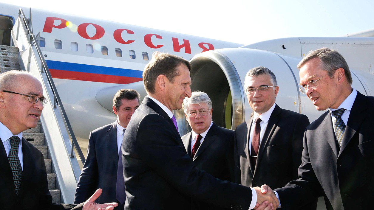   Прилёт в Швейцарскую Конфедерацию Председателя государственной Думы.