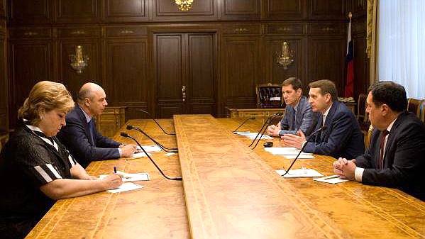 Председатель Государственной Думы Сергей Нарышкин провел встречу с Министром финансов России Антоном Силуановым