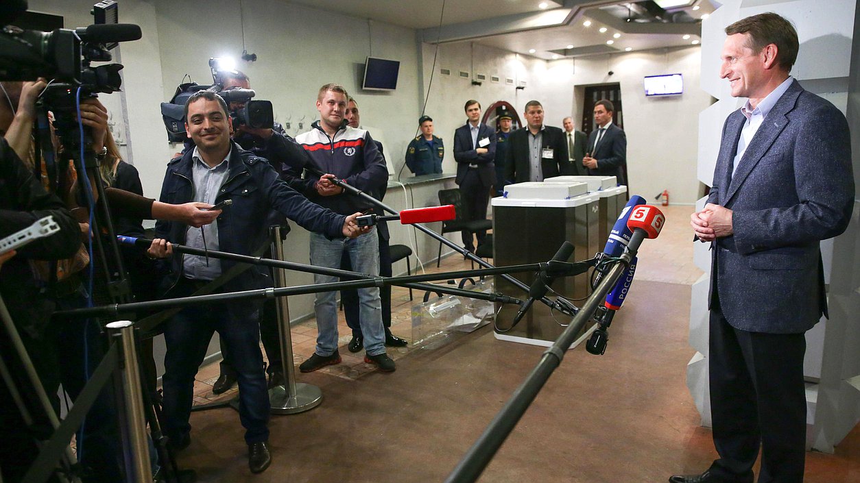   Сергей Нарышкин на выборах в Московскую городскую Думу.