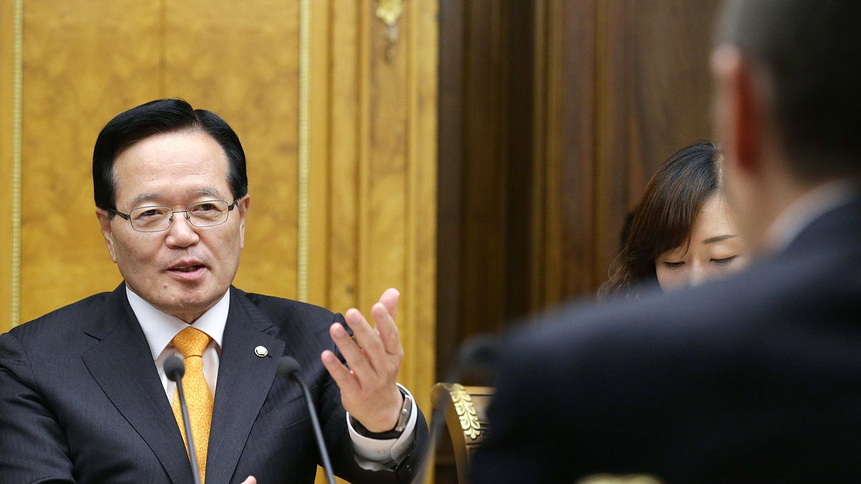 Встреча Председателя Государственной Думы Федерального Собрания Российской Федерации С.Е.Нарышкина с Председателем Национального собрания Республики Корея Чон Ый Хва. 