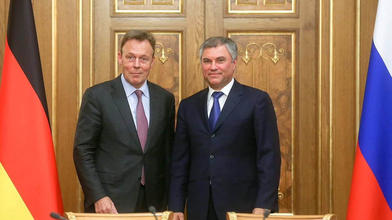 Chairman of the State Duma Viacheslav Volodin and Vice President of the Bundestag Thomas Oppermann