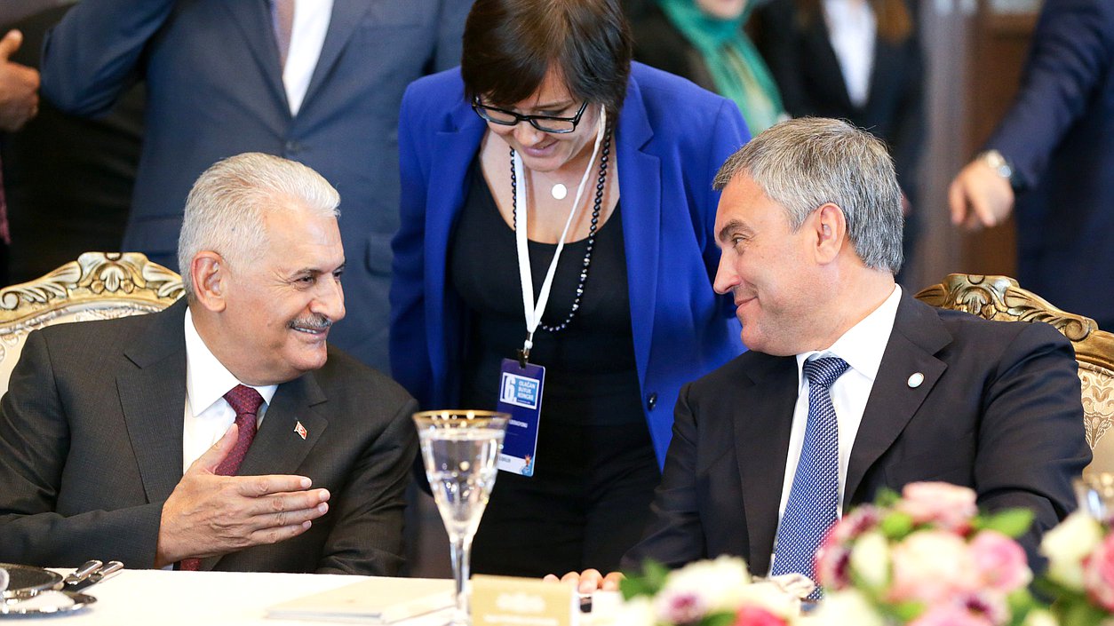 Chairman of the State Duma Viacheslav Volodin and Chairman the Grand National Assembly of Turkey Binali Yıldırım