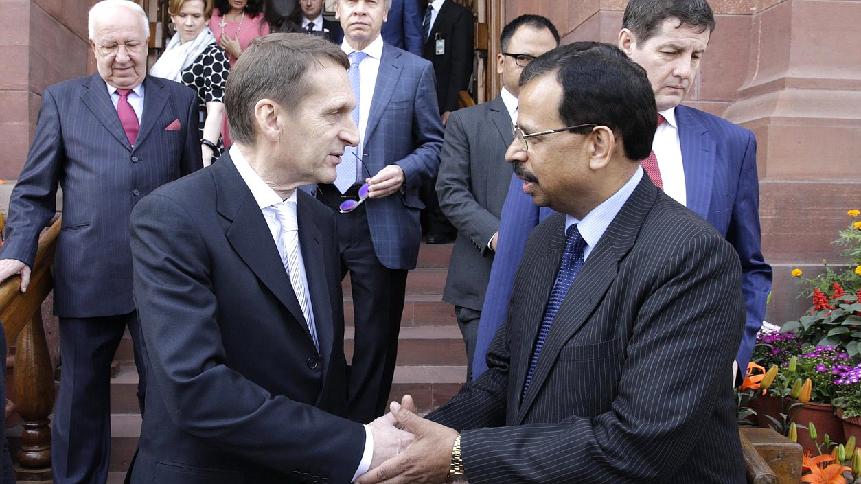 Официальный визит Председателя Государственной Думы Федерального Собрания Российской Федерации С.Е. Нарышкина в Республику Индию. Посещение заседания Народной палаты Парламента Индии.